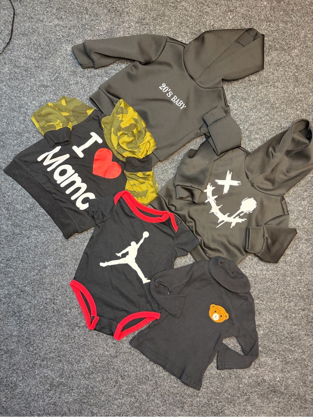 Baby Boy 6–9 Month Clothing Bundle | 5 Pieces Hoodies & Bodysuit